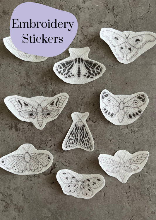 Embroidery stickers | stick and stitch stickers | Embroidery pattern | Embroidery designs | Water soluble stickers | Printed designs