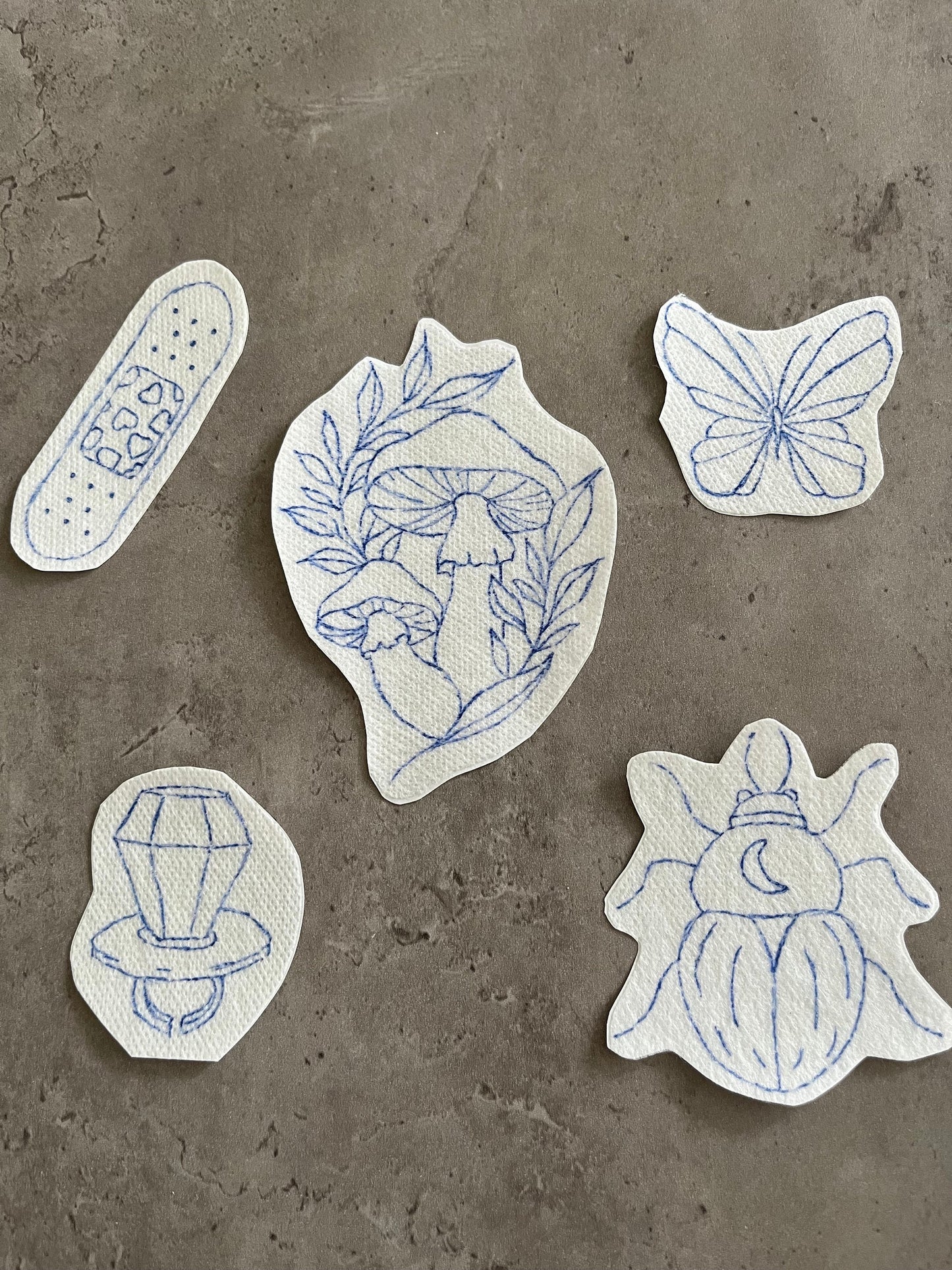 Water soluble stickers | Solvy stickers | Hand embroidery stickers | Stick and stitch stickers | Embroidery stickers