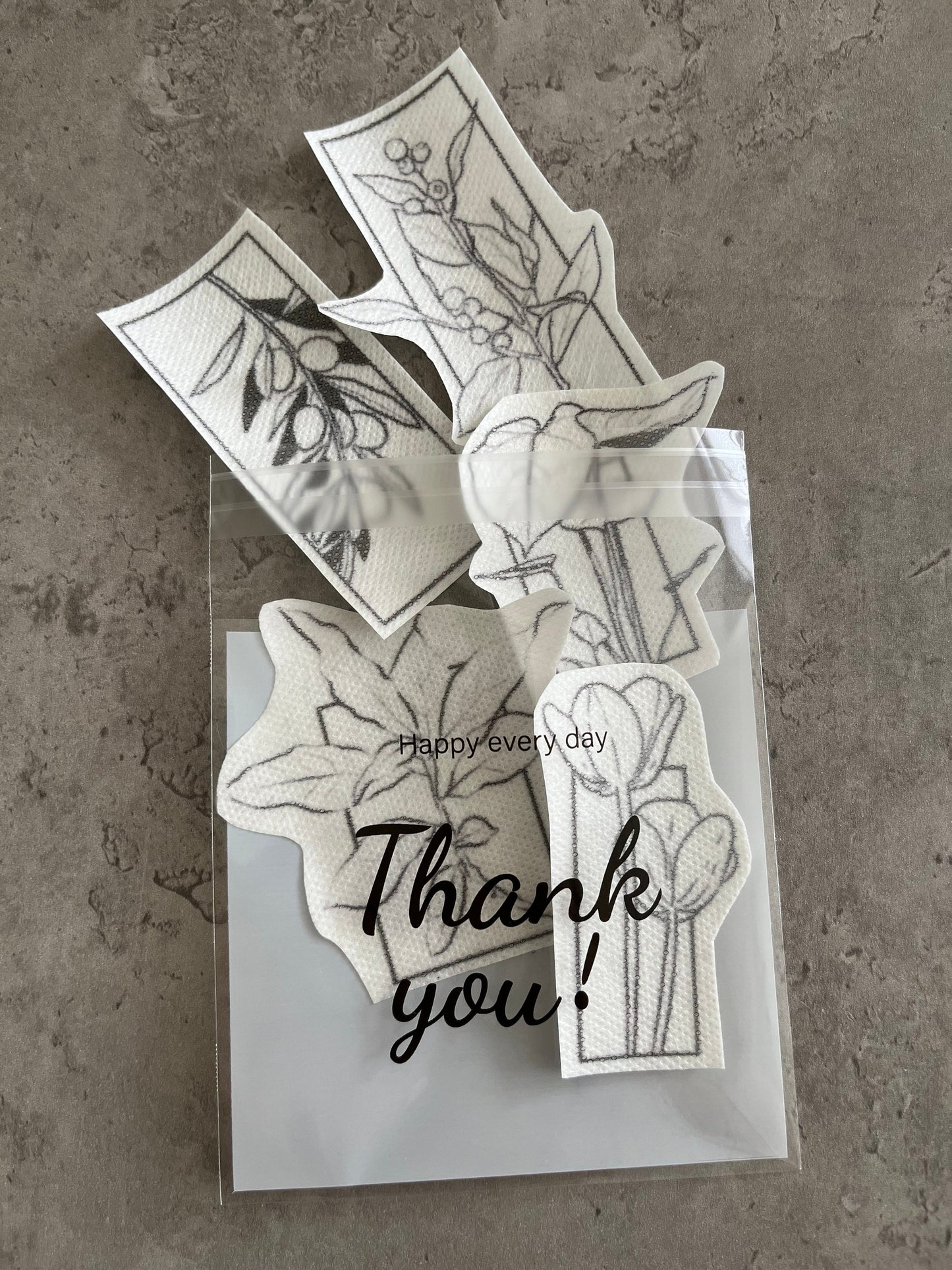 Floral Embroidery stickers | Heart embroidery stickers| Stick and stitch embroidery | Water-soluble stickers