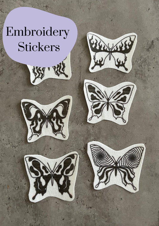 Butterfly Embroidery stickers | stick and stitch stickers | Embroidery pattern | Embroidery designs | Water soluble stickers