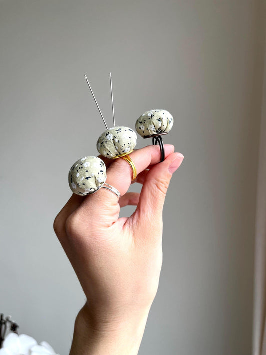 Pin cushion ring | Pun minder | Embroidery pin cushion | Sewing tools