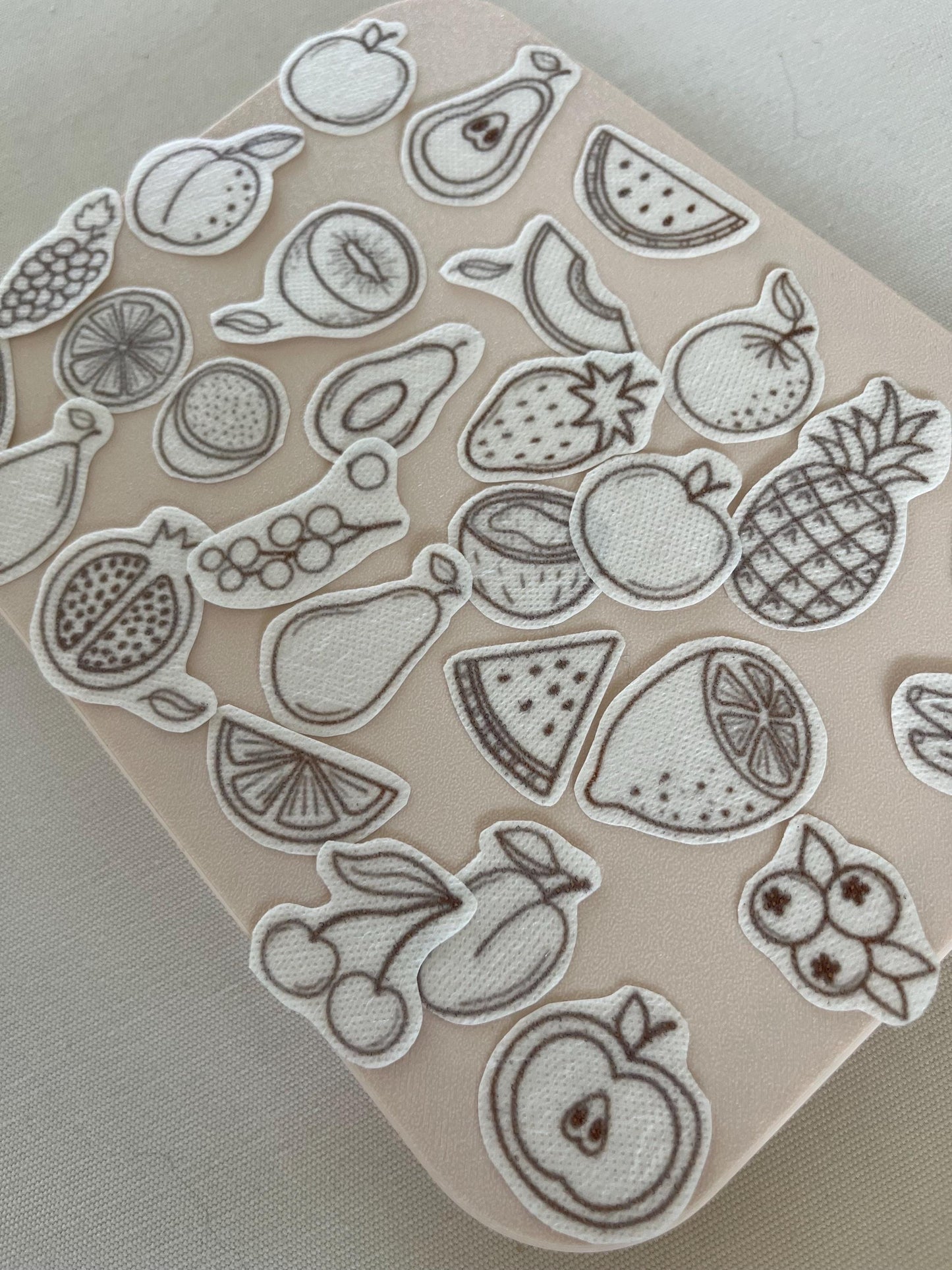 Fruits Embroidery stickers | Hand embroidery stickers| Stick and stitch embroidery | Water-soluble stickers