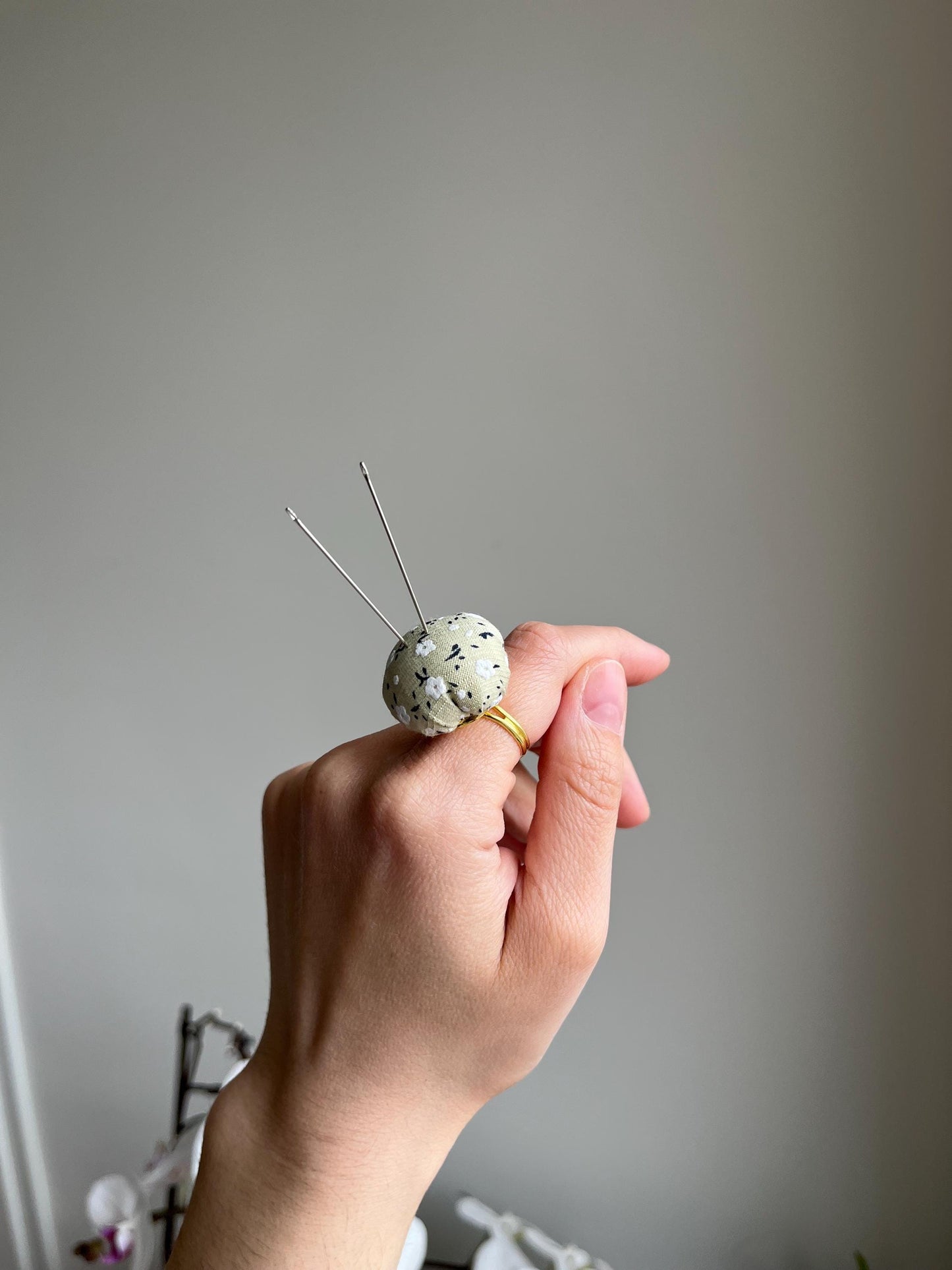 Pin cushion ring | Pun minder | Embroidery pin cushion | Sewing tools