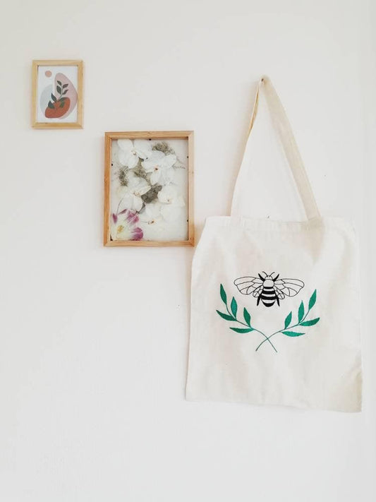 Hand embroidered tote bag - Indie's Little Crafts