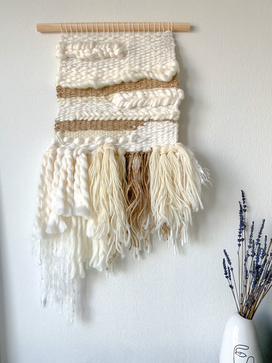 White variations weaving tapestry - Indie's Little Crafts