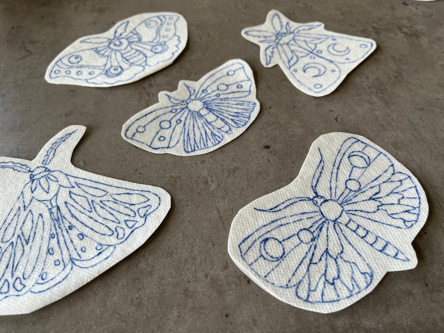 Stick and Stitch Stickers with moths and butterflies