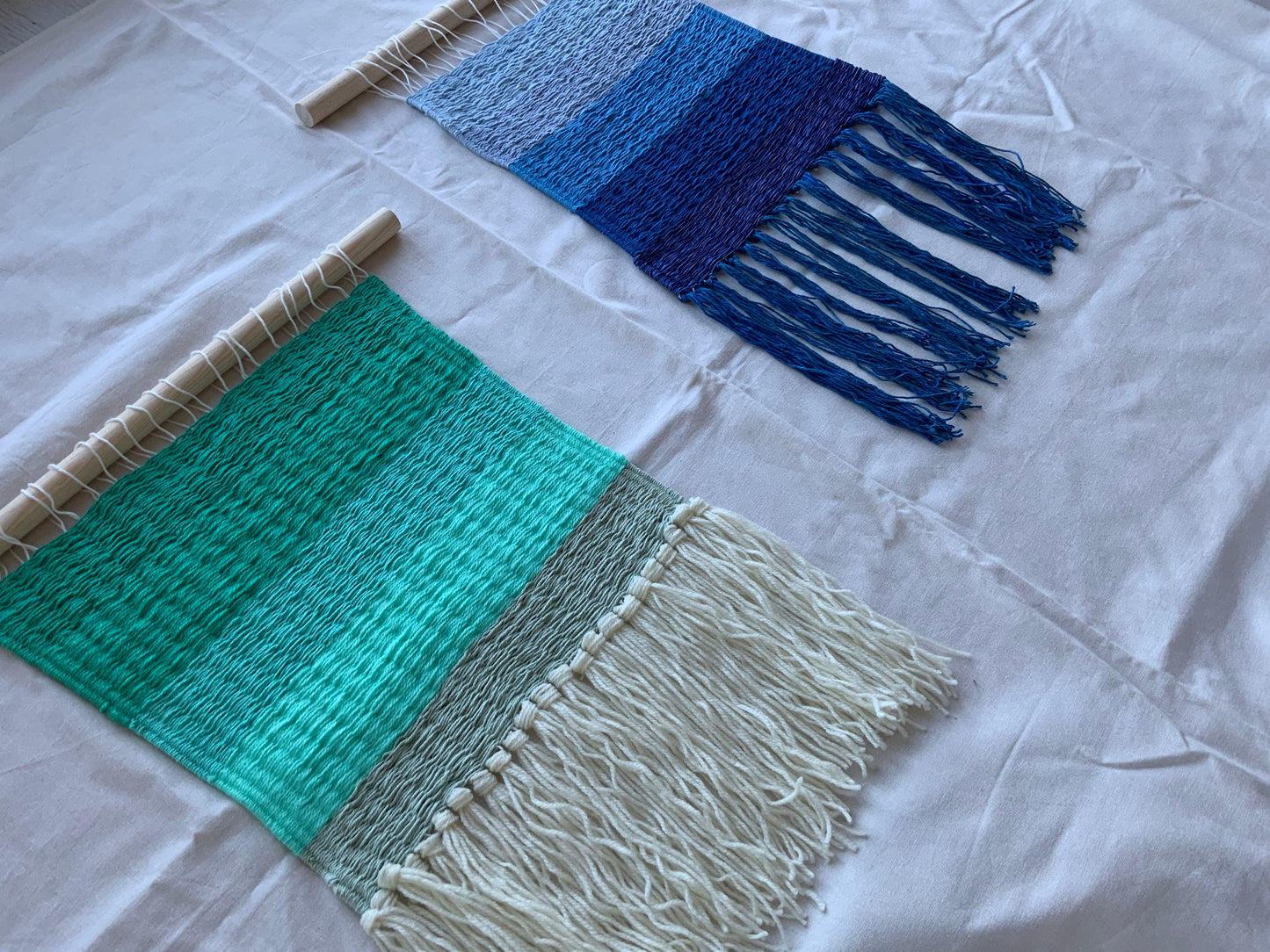 Mint weaving tapestry - Indie's Little Crafts