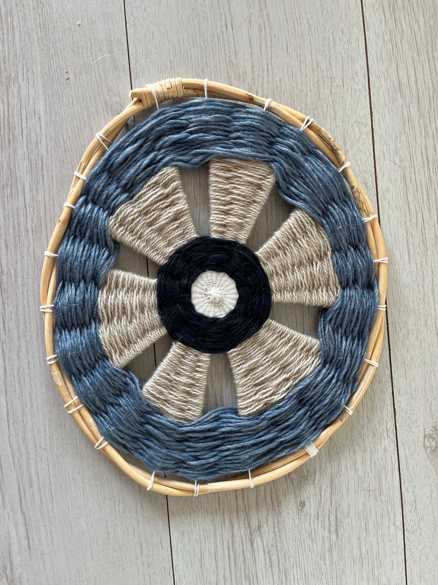 Blue circular weaving